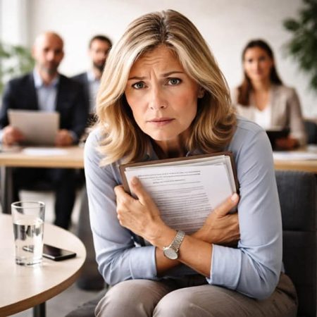 Frau mit Prüfungsangst vor Prüfung Wien