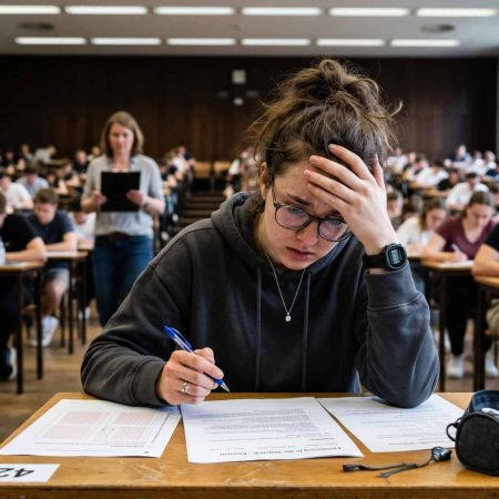 Studentin mit Prüfungsangst Wien.